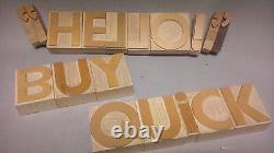 2 Letterpress wooden letters Professional Quality printing blocks 124 pcs