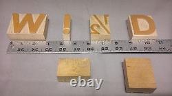 2 Letterpress wooden letters Professional Quality printing blocks 124 pcs