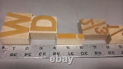 2 Letterpress wooden letters Professional Quality printing blocks 124 pcs
