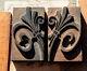 2x Ornament Letterpress Wooden Printing Block Wood Printer Type Art Nouveau^1900