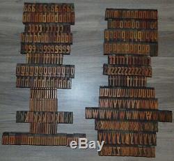 336 1 5/16 Wood Letterpress Printing Blocks Type Lower Case Alphabet