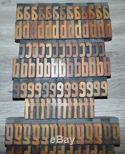 336 1 5/16 Wood Letterpress Printing Blocks Type Lower Case Alphabet