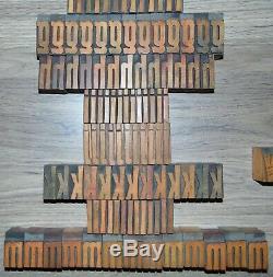 336 1 5/16 Wood Letterpress Printing Blocks Type Lower Case Alphabet