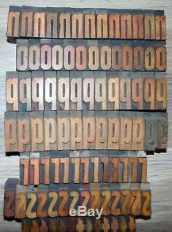 336 1 5/16 Wood Letterpress Printing Blocks Type Lower Case Alphabet