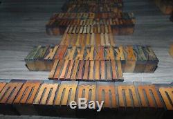 336 1 5/16 Wood Letterpress Printing Blocks Type Lower Case Alphabet