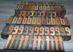 336 1 5/16 Wood Letterpress Printing Blocks Type Lower Case Alphabet