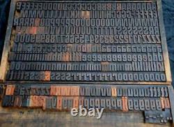 352pcs! Letterpress wood printing blocks 2.13 tall wooden type woodtype block