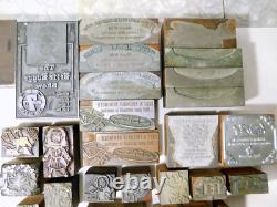 36 pieces vintage letterpress wooden blocks