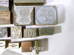 36 pieces vintage letterpress wooden blocks