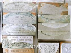 36 pieces vintage letterpress wooden blocks