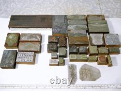 36 pieces vintage letterpress wooden blocks
