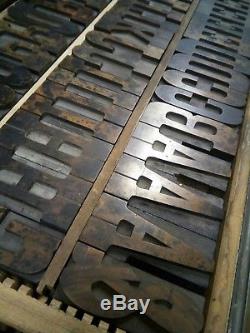 3.25 Hamilton French Clarendon Wood Type Vandercook LETTERPRESS Printing 60pcs