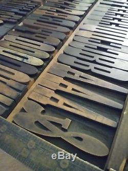 3 Antique Wood Type xx Condensed Vandercook LETTERPRESS Printing Press 18line