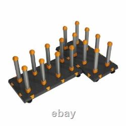 3 Core Detachable Free Assembly Mobile Material Floor Rack for Vinyl 2 Modules