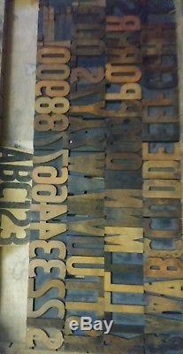 3 Old Poster Condensed Hamilton Wood Type Printing Vandercook Letterpress