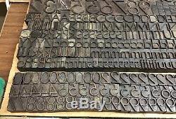 475 Pcs. Vintage Wooden Letter Printing Press Blocks Letters/Numbers Typeset