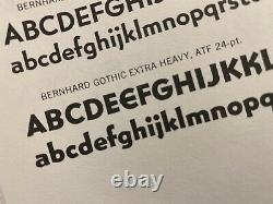 48pt Bernhard Gothic Extra Heavy Foundry Metal Type Letterpress Font Printing