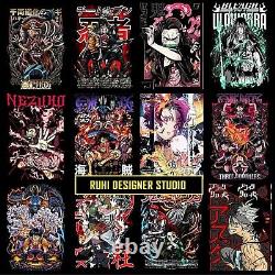 500 Premium Latest Anime T-shirt Design bundle for POD Instant Delivery-Vol. 3