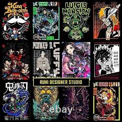 500 Premium Latest Anime T-shirt Design bundle for POD Instant Delivery-Vol. 3