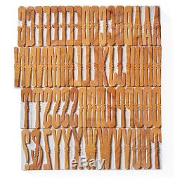 50% OFF Letterpress Etruscan Uppercase Wood type, 16 line (67,5 mm), 64 pieces