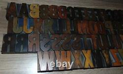 57 2 Wood Letterpress Printing Blocks Type Alphabet