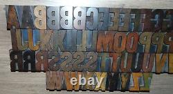 57 2 Wood Letterpress Printing Blocks Type Alphabet