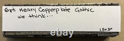 6 Pt Heavy Copperplate Gothic  + Quads Only Set 1200+ Pieces No Lowercase