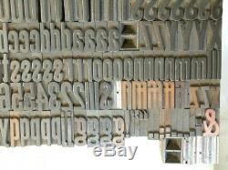 6 line Condensed Gothic Letterpress Wood Type Caps, l. C, figs. 235 pcs freeSHIP