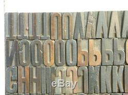 6 line Condensed Gothic Letterpress Wood Type /Comp. Caps 87pcs. FREE SHIPPING