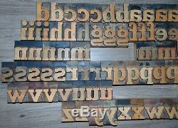 79 2 Wood Letterpress Printing Blocks Type Lower Case Alphabet