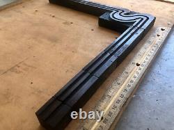 7 piece Art Deco set of BORDER Antique letterpress Printers WOOD TYPE