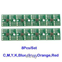 8Pcs Mimaki AC300 One-time Chip Cartridge 2000ml (C, M, Y, K, Blue, Gray, Orange, Red)