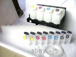 8 Cartridge Bulk Ink Supply System 4 bottles For Roland FH-740 / XF-640 / XR-640