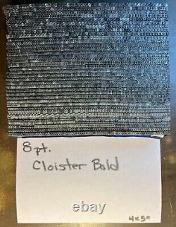 8 Pt Cloister Bold Type only set 2800+ Pieces HUGE set