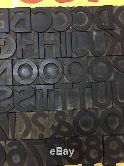 94 Pcs 70 Mm Rare Wood Letterpress Type Print Block 24