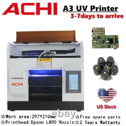 ACHI A4 UV Printer Flatbed Printing Epson L800 Metal Phone Case Printing desktop