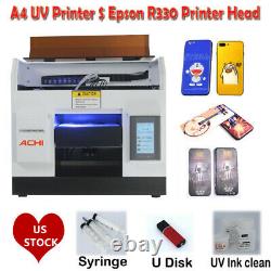 ACHI UV Printer Flatbed Printer Epson Printing Metal Phone Case Glass Sign US