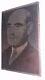 Antique 1900's Rudyard Kipling Copper Plate Etching Printing Block Portrait