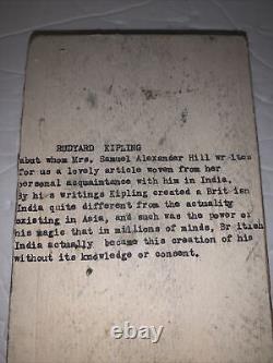 ANTIQUE 1900's RUDYARD KIPLING COPPER PLATE ETCHING PRINTING BLOCK PORTRAIT