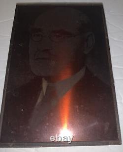 ANTIQUE 1900's RUDYARD KIPLING COPPER PLATE ETCHING PRINTING BLOCK PORTRAIT