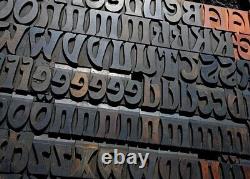 ART NOUVEAU Eckmann letterpress wood printing blocks 155pcs 2.83 wooden type