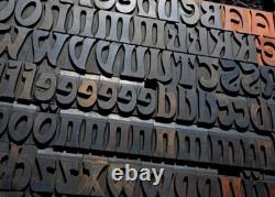 ART NOUVEAU Eckmann letterpress wood printing blocks 155pcs 2.83 wooden type