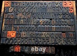 ART NOUVEAU Eckmann letterpress wood printing blocks 155pcs 2.83 wooden type