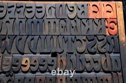ART NOUVEAU Eckmann letterpress wood printing blocks 155pcs 2.83 wooden type