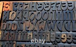 ART NOUVEAU Eckmann letterpress wood printing blocks 155pcs 2.83 wooden type