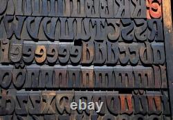 ART NOUVEAU Eckmann letterpress wood printing blocks 155pcs 2.83 wooden type