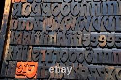 ART NOUVEAU Eckmann letterpress wood printing blocks 155pcs 2.83 wooden type