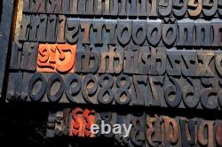 ART NOUVEAU Eckmann letterpress wood printing blocks 155pcs 2.83 wooden type