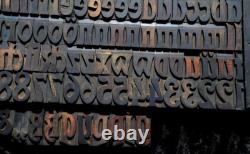 ART NOUVEAU Eckmann letterpress wood printing blocks 155pcs 2.83 wooden type