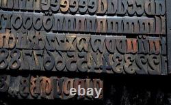 ART NOUVEAU Eckmann letterpress wood printing blocks 155pcs 2.83 wooden type